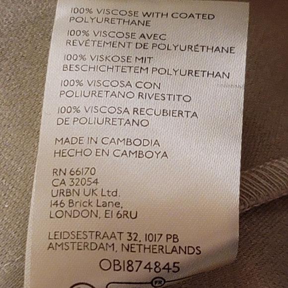 We The Free " Wynne" Vegan Leather Skirt-lvory-Size 31 - Picture 5 of 9